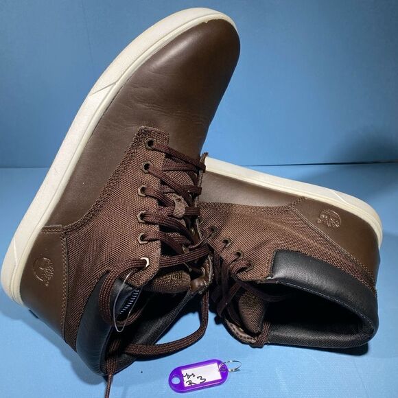 Timberland men’s dark brown leather lace up Chukka boots size 10,5 A113N - Picture 1 of 7